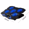 Підставка до ноутбука IceCoorel 10-15", 1*125mm 1400 RPM + 4*70mm 2500 RPM, 2*USB, 365x297x30mm, Blue (K5Bl) - Image 4