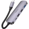 Концентратор HOCO USB-C to HDMI+USB3.0+2xUSB2.0+PD HB27 Metal Gray (6931474769329) - Image 2
