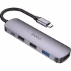 Концентратор HOCO USB-C to HDMI+USB3.0+2xUSB2.0+PD HB27 Metal Gray (6931474769329) - Image 3