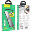 Концентратор HOCO USB-C to HDMI+USB3.0+2xUSB2.0+PD HB27 Metal Gray (6931474769329) - Image 4