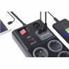 Мережевий фільтр живлення REAL-EL RS-8F USB CHARGE 3m, black (EL122300004) - Image 4