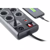Мережевий фільтр живлення REAL-EL RS-8F USB CHARGE 3m, black (EL122300004) - Image 5