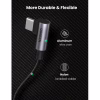 Дата кабель USB-C to USB-C 2.0m 5A 100W US335 90-degree Space Gray Ugreen (70698) - Image 4