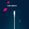 Дата кабель USB-C to USB-C 1.2m CC100SC 100W White Canyon (CNS-CC100SC12W) - Image 7