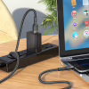 Дата кабель USB 2.0 AM to Micro 5P 1.2m 2.4A nylon aluminum U110 black HOCO (6931474770585) - Image 4