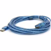 Дата кабель USB 2.0 AM/AF 5.0m ferrite transparent blue Voltronic (YT-AM/AF-5.0TBL) - Image 2
