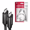 Дата кабель USB-C to USB-C 1.0m USB 3.2 Gen 2 PD 100W 5A 4K black AXAGON (BUCM32-CM10AB) - Image 2