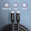 Дата кабель USB-C to USB-C 1.0m USB 3.2 Gen 2 PD 100W 5A 4K black AXAGON (BUCM32-CM10AB) - Image 4