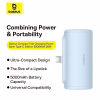 Батарея універсальна Baseus Compact 4900mAh 20W Lightning, White (PPWC05I) (P10068304212-00) - Image 2