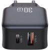 Зарядное устройство XO L156 USB-C PD30W + USB-A QC3.0 Black (L156.black) - Image 3