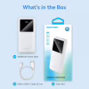 Батарея універсальна VENTION 10000mAh 22.5W 3A PD, QC/3.0, LED Display, White (FHKW0) - Image 4