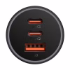 Зарядний пристрій Baseus 1xUSB + 2xUSB-C 65W Golden Contactor Pro dark gray (CGJP010013) - Image 3