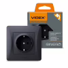 Розетка Videx BINERA 1ая с заземлением черн (VF-BNSK1G-BG) - Image 4