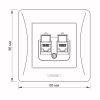 Комп'ютерна розетка Videx BINERA CAT6 + CAT6 подвійна кремова (VF-BNSK2PC6-CR) - Image 5