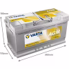 Акумулятор автомобільний Varta Silver Dynamic AGM 95А Ев (-/+) G14 (850EN) (595901085) - Image 3