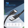 Дата кабель USB 2.0 AM to USB-C 0.5m 3.0A (18W) Nickel Plating US287 Black Ugreen (60115) - Image 5