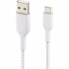 Дата кабель USB 2.0 AM to USB-C 1.0m braided white Belkin (CAB002BT1MWH) - Image 2