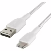 Дата кабель USB 2.0 AM to USB-C 1.0m braided white Belkin (CAB002BT1MWH) - Image 3