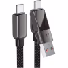 Дата кабель USB-C + USB-A to USB-C 1.2m 3.0A zink alloy C13-04 Black Acefast (6974316282334) - Image 2