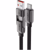 Дата кабель USB-C + USB-A to USB-C 1.2m 3.0A zink alloy C13-04 Black Acefast (6974316282334) - Image 3