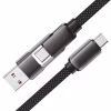 Дата кабель USB-C + USB-A to USB-C 1.2m 3.0A zink alloy C13-04 Black Acefast (6974316282334) - Image 4