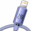 Дата кабель USB 2.0 AM to Lightning 2.0m 2.4A purple Baseus (CAJY000105) - Image 3