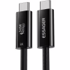 Дата кабель USB-C to USB-C 1.0m Thunderbolt 4 240W 8K60Hz black Essager (EXCTT4-PL01-P) - Image 3