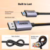 Кабель мультимедийный DisplayPort M to HDMI M 3.0m V2.0 4K30Hz DP125 black Ugreen (35843) - Image 9