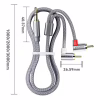 Кабель мультимедійний 3.5mm M to 2xRCA M 3.0m 90° corner Essager (EYPWT-MYC0G-P) - Image 2