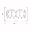 Розетка Videx BINERA 2ая кремовая (VF-BNSK2-CR) - Image 5