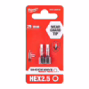 Набір біт Milwaukee SHOCKWAVE Hex2.5, 25мм, 2шт (4932430893) - Image 3