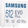 Карта пам'яті Samsung 512 GB microSDXC Class 10 UHS-I U3 V30 A2 EVO Plus+SD Adapte (MB-MC512SA/EU) - Image 3