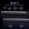 Концентратор Ugreen USB-C to 2xUSB 3.2 + 2xUSB-C 3.2 + 2xHDMI + DP 4K60Hz + PD 100W CM639 gray (35625) - Image 2