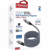 Дата кабель USB-C to USB-C 1.2m Promate (springy.grey) - Image 2