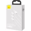 Дата кабель USB 2.0 AM to Lightning + Micro 5P + USB-C 1.5m 3.5A white Baseus (CAMLTYS-02) - Image 3