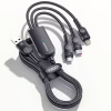 Дата кабель USB 2.0 AM to Lightning + Micro 5P + Type-C 1.2m 66W black Essager (EXCMTL-XJ01) - Image 2