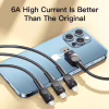 Дата кабель USB 2.0 AM to Lightning + Micro 5P + Type-C 1.2m 66W black Essager (EXCMTL-XJ01) - Image 5