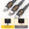 Дата кабель USB 2.0 AM to Lightning + Micro 5P + Type-C 1.2m 66W black Essager (EXCMTL-XJ01) - Image 7