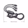 Дата кабель USB 2.0 AM to Lightning + Micro 5P + Type-C 1.2m 66W black Essager (EXCMTL-XJ01) - Image 9