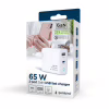Зарядний пристрій Gembird 1хUSB-A (QC3.0 18W) + 1xType-C (PD 65W) white (TA-UC-PDQC65L-W-01) - Image 7