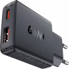 Зарядний пристрій Acefast 2xUSB 30W (USB-C+USB-A) Gan A69 ultra-thin Fast Charger Black (6974316282709) - Image 2