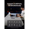 Концентратор Ugreen USB-C 7-in-1 3xUSB + 1xUSB-C + HDMI + RJ45 + PD 100W CM888 gray (45155) - Image 8