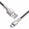 Дата кабель USB 3.1 AM to USB-C 0.25m 6.0A 66W Cafule Series Metal Black Baseus (CAKF000001) - Image 3