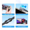 Дата кабель USB-C to USB-C 0.5m USB2.0 60W (20V/3A) angle 90° Gray Aluminum Alloy Vention (TRAHD) - Image 3