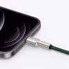 Дата кабель USB 2.0 AM to Lightning 2.0m 2.4A metal green Baseus (CALJK-B06) - Image 6