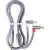 Кабель мультимедийный 3.5mm M to 2xRCA M 1.0m 90° corner Essager (EYPWT-MY0G-P) - Image 2