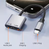 Перехідник USB-C M to USB-C F Audio + USB-C F PD60W Cabletime (CA915781) - Image 4
