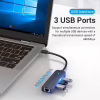 Концентратор Vention USB-C to 3xUSB 2.0+MicroUSB+RJ45 100M Ethernet black (TGOBB) - Image 6