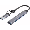 Концентратор Canyon USB-C/A 4-in-1 1xUSB 3.0 + 3xUSB 2.0 gray (CNS-TDS02G) - Image 4