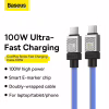Дата кабель USB-C to USB-C 1.0m CoolPlay Fast Charging 100W blue Baseus (CAKW000203) - Image 7